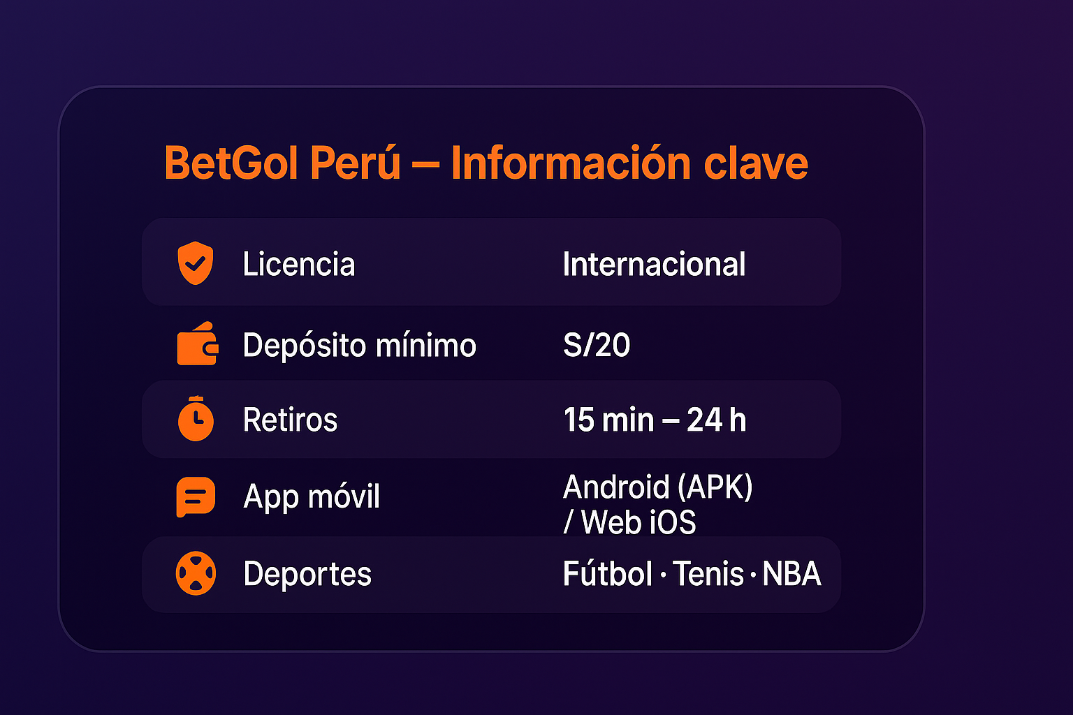 Informacion clave betgol